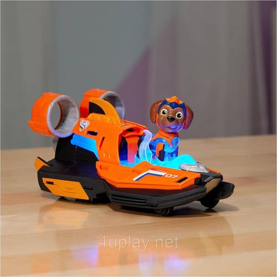 Щенячий Патруль Мегакіно 2023: Катер та фігурка Зуми. Paw Patrol Zuma Mighty Movie Hovercraft. Світло, звук | Зображення 4