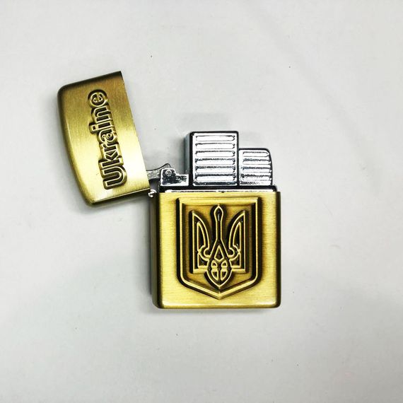 Турбо запальничка Герб України 19277. TO-287 Колір: бронзовий | Зображення 2