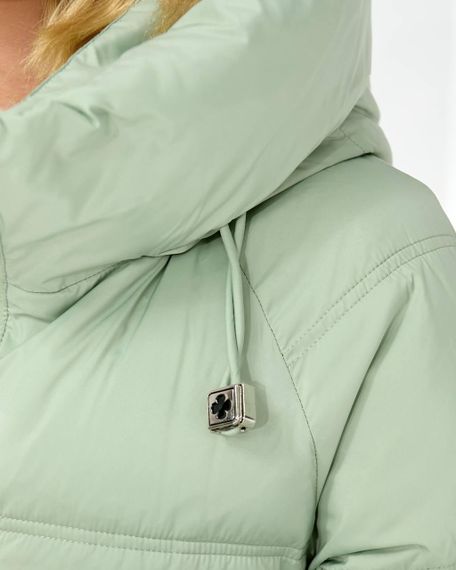 Пуховик люкс якості світло зелений зимовий | Зображення 7