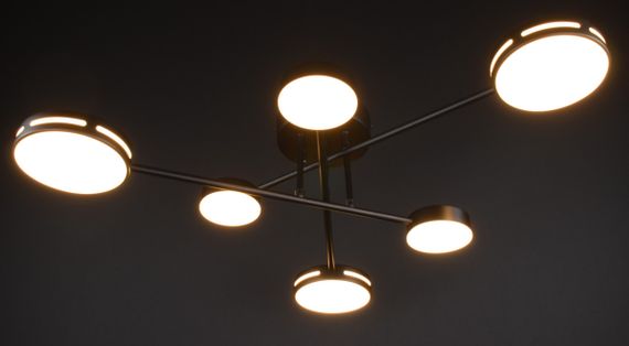 Люстра світлодіодна стельова LED світильник для квартири на стелю лед 27934 Чорний 18х86х86 см. | Зображення 2