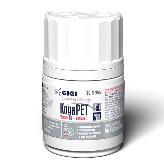 Вітаміни з антиоксидантною дією для собак та котів GiGi KogaPET 30 табл