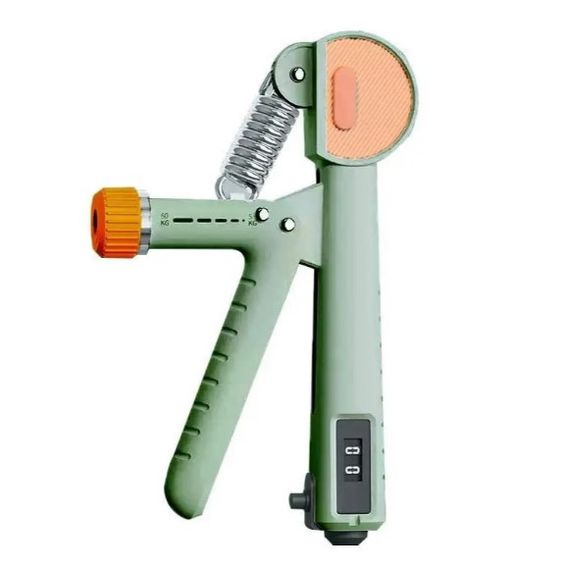 Еспандер кистьовий з лічильником PowerPlay PP-4401 з регульованим навантаженням 10-60 кг, Зелений (PP_4401_Green)