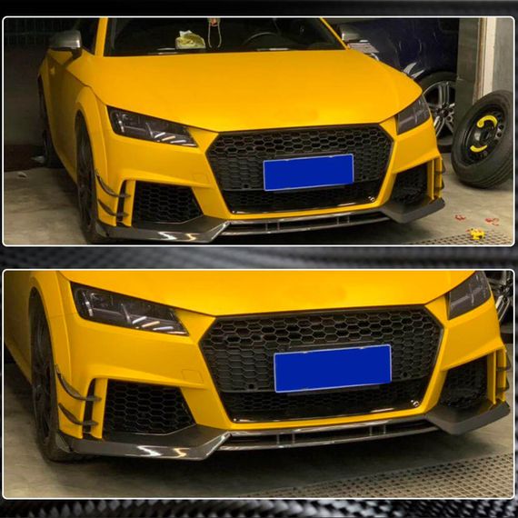 Бокові накладки на передній бампер (для RS, 2016-2019, Карбон) для Ауди ТТ рр | Зображення 4