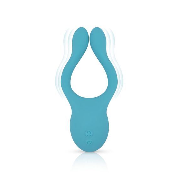Универсальный вибратор для пар Cala Azul – Dani Couples Toy, 10 режимов Sex Aura | Зображення 1