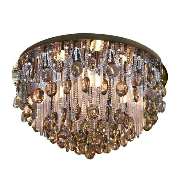 Люстра потолочная хрустальная с пультом LED E14 40W CH (BCL-377C/15)