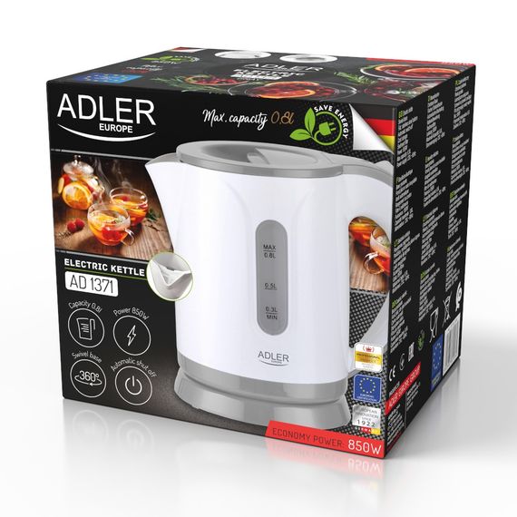 Електрочайник Adler AD 1371 сірий 0,8 л, 850 Вт | Зображення 9
