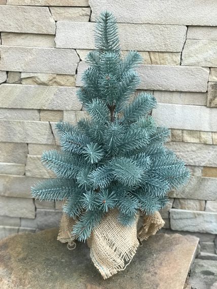 Ялинка лита Premium в мішковині 50 см блакитна | Зображення 2