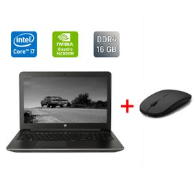 Мобільна робоча станція Б-клас HP zBook 15 G3 / 15.6" (1920x1080) IPS / Intel Core i7-6820HQ (4 (8) ядра по 2.7 - 3.6 GHz) / 16 GB DDR4 / 275 GB SSD / nVidia Quadro M2000M, 4 GB GDDR5, 128-bit / WebCam / TouchID б/в + Подарунок Бездротова миша / USB
