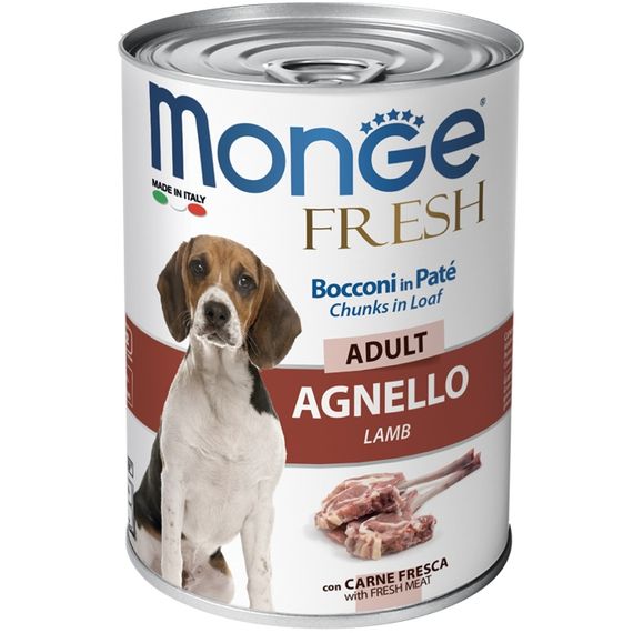 Корм Monge Dog Fresh Agnello вологий з ягнятиною для дорослих собак 400 гр