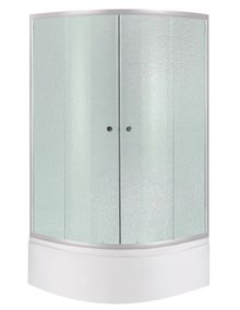 Набір Lidz Душова кабіна Latwa SC90x90.SAT.HIGH.FR напівкругла, скло Frost 4 мм + Душовий піддон Kapielka ST90x90x41, з панеллю
