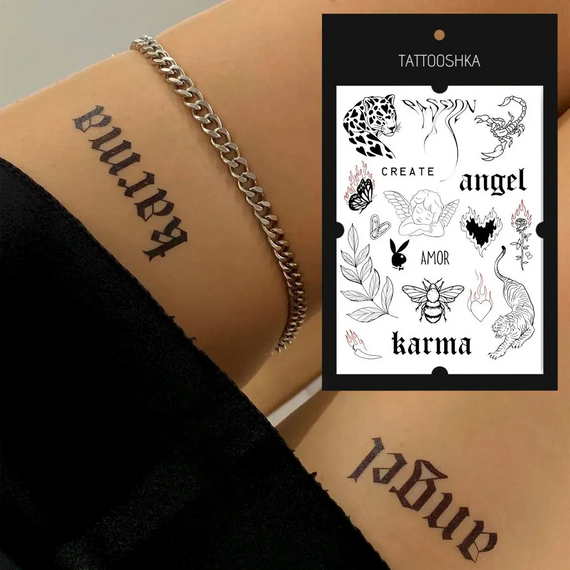 Тату тимчасове в наборі Брутальний Tattooshka LB-147 Різнокольоровий shop (4825800010228) | Зображення 2