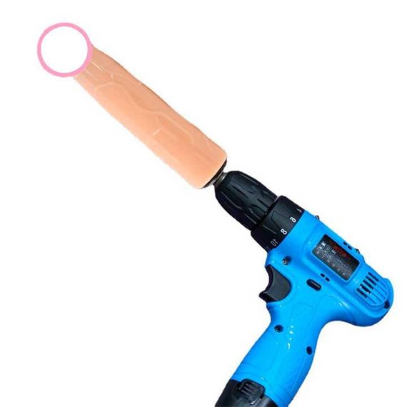 Фаллоиммитатор на дрель 18x3 см - Секс машина | Зображення 2