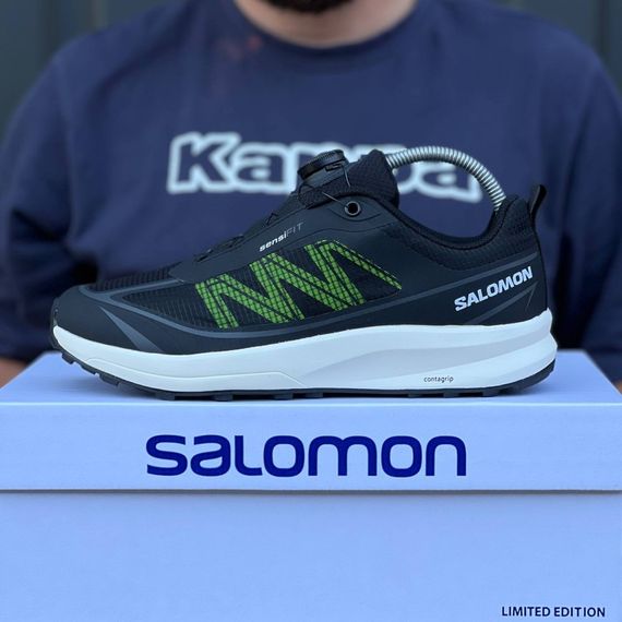 Кросівки демісезонні Salomon шнурівка BOA колір чорний/зелений | Зображення 6