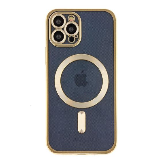 Чехол TPU Metallic Chrome з повним захистом камери with Magsafe для Iphone 12 Pro Max Цвет Titan | Зображення 2