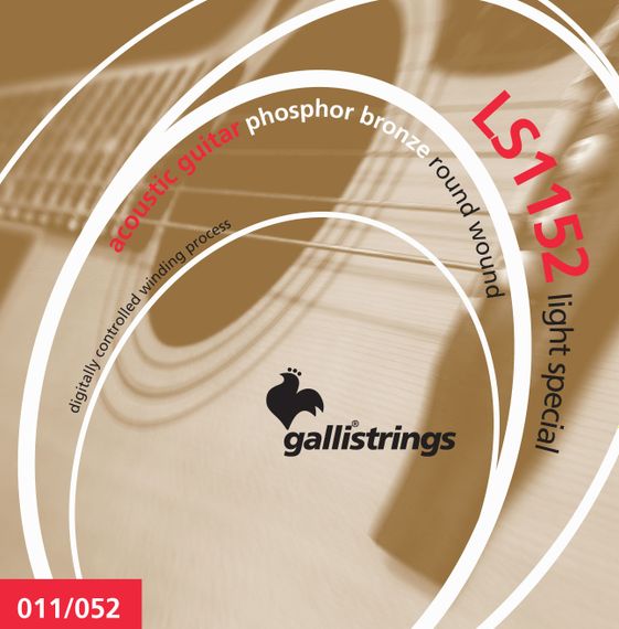 Струни для акустичної гітари Gallistrings LS1152 (.011-.052), LIGHT SPECIAL, Phosphor Bronze