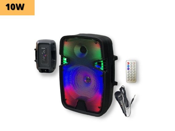 Портативна колонка XPRO OTY-809 валіза 10Вт, USB, SD, FM радіо, Bluetooth, 1 мікрофон, ДК (MER-15708) | Зображення 1