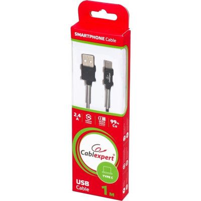 Дата кабель USB 2.0 AM to Type-C 1.0m Cablexpert (CCPB-C-USB-06BK) | Зображення 2