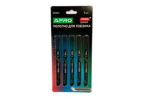 Полотно пильное для лобзика Apro - T119B 76 x 2мм дерево-пластик (5шт)