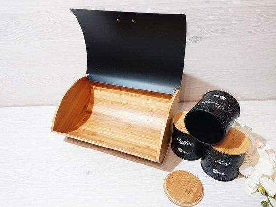 Хлібниця з контейнерами для сипучих 3 шт MyKitchen ZP-042 (ZP-042_1155) | Зображення 3