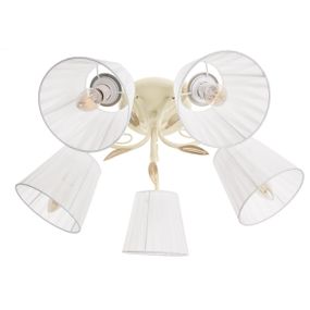 Люстра потолочная с абажуром E14 40W WH (BKL-671C/5)