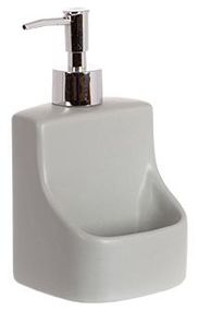 Диспенсер для миючого засобу Ero Grey 400ml з підставкою для губки