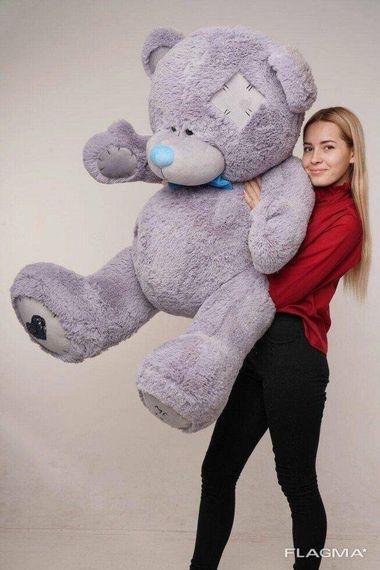 Мишка с латками плюшевый Yarokuz Me To You 160 см Серый | Зображення 2