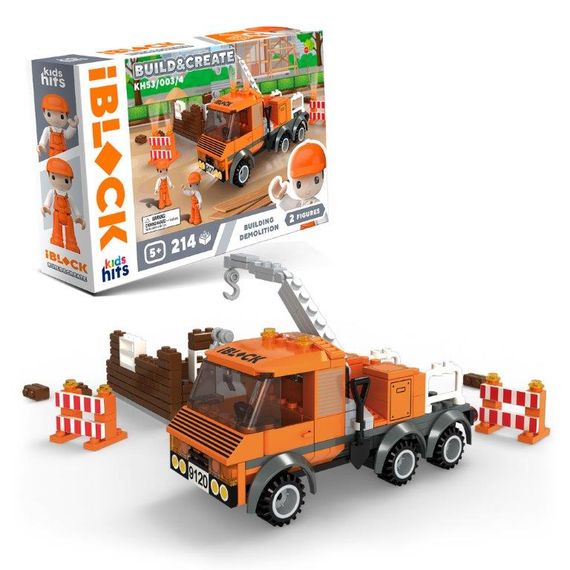 Конструктор "Демонтаж будівлі" KH53/003/4 Build & create Mini construction site IBLOCK, 214 деталей, в коробці (6906240052165) | Зображення 1