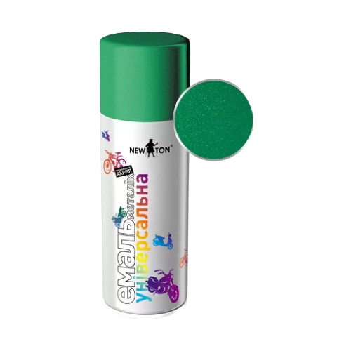 Емаль універсальна 400мл зелений металік аерозоль NEW TON