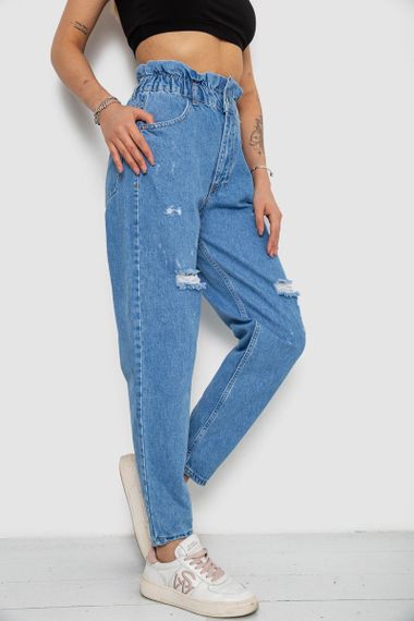Джинси жіночі Mom-fit, колір блакитний, 244R1573 | Зображення 2