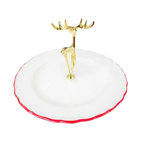 Блюдо кругле 22см з декор.ручкою Deer A050017 NY LED