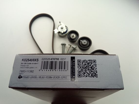 Ремінь ГРМ + ролики Lacetti 1.8 LDA, Gates (K025499XS) к-т (93185845) | Зображення 2