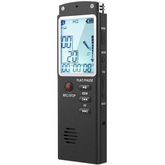 Портативний цифровий диктофон Savetek T-60, VAS, 16 Гб, MP3, стерео | Зображення 1
