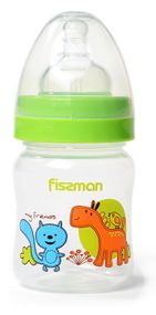 Пляшка дитяча для годування Fissman Babies "Мої друзяшки" 120мл з широкою шийкою