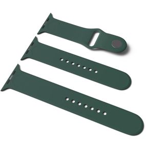 Силіконовий ремінець для Apple Watch Sport Band 38/40/41/42mm(ser.10) (S/M & M/L) 3pcs Зелений / Pine green