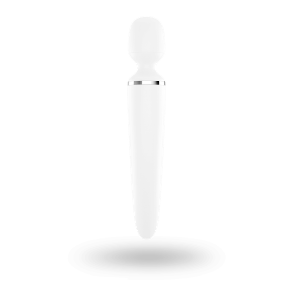 Вібромасажер Satisfyer Wand-er Woman (White/Chrome), водонепроникний, потужний, розмір XXL | Зображення 3