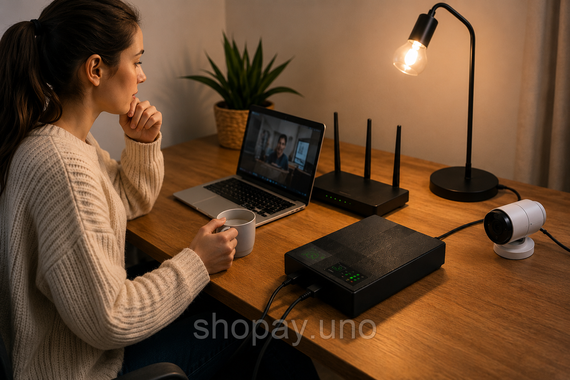 UPS-Power Bank 20000mAh для роутеров и видеокамер 5V/9V/12V+USB / Источник бесперебойного питания / Повербанк для роутера | Зображення 1