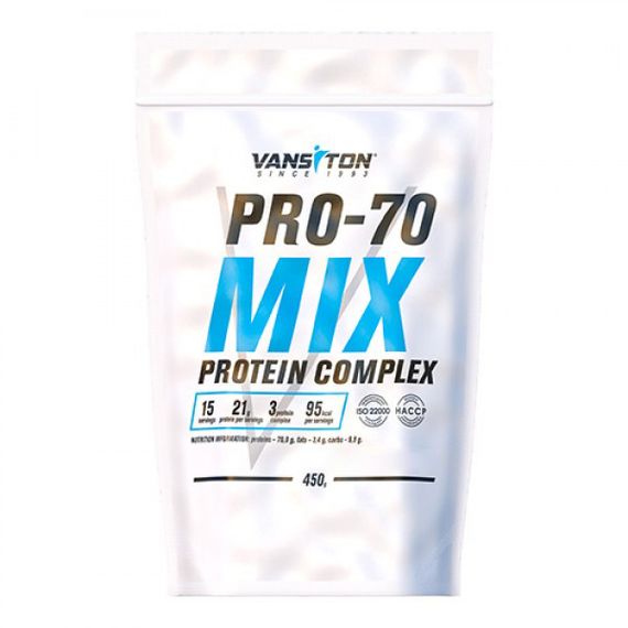 Протеїн Vansiton Mega Protein Pro-70 450 г Подвійний Шоколад