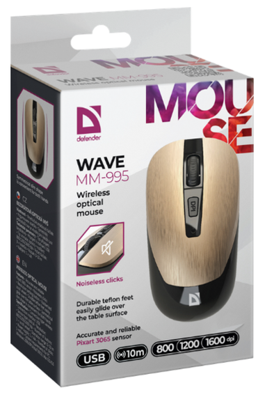 Миша Defender Wave MM-995 Wireless GOLD (52994) | Зображення 4