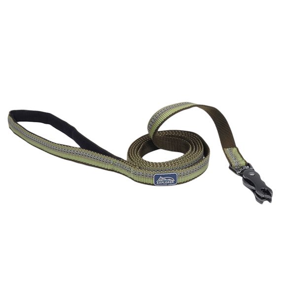 Поводок светоотражающий для собак Coastal K9 Explorer Leash, 1.8 м х 1.6 см, зеленый