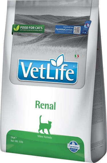 Cухий корм для котів із захворюваннями нирок Farmina Vet Life Renal, 5 кг