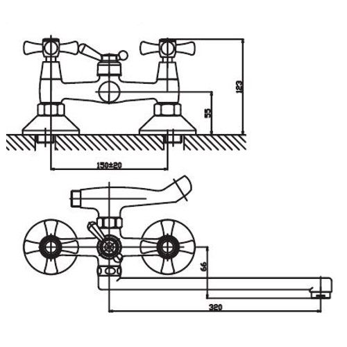 Змішувач для ванни Haiba SMES 143 (HB0368) | Зображення 1