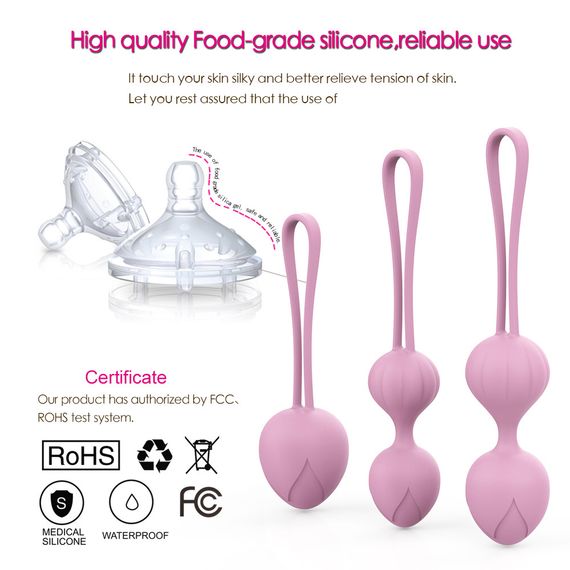 Набір вагінальних кульок Every Night Toys Wendy, 3 шт, бузковий sexstyle | Зображення 3