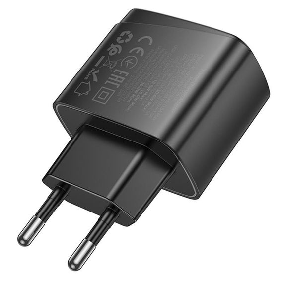 МЗП Hoco CS61A Bright PD30W+QC3.0 (1USB-A/1C) Black | Зображення 4