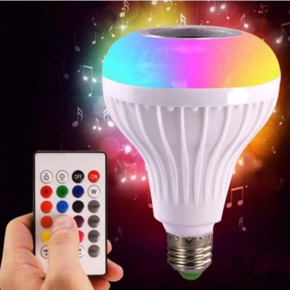 Світлодіодна лампа з Bluetooth колонкою Bulb 12Вт в патрон Е27, RGB світильник з динаміком та пультом PRP | Зображення 6