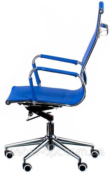 Крісло офісне Solano mesh blue репліка крісла Eames Style HB Ribbed Office Chair EA 119 | Зображення 2