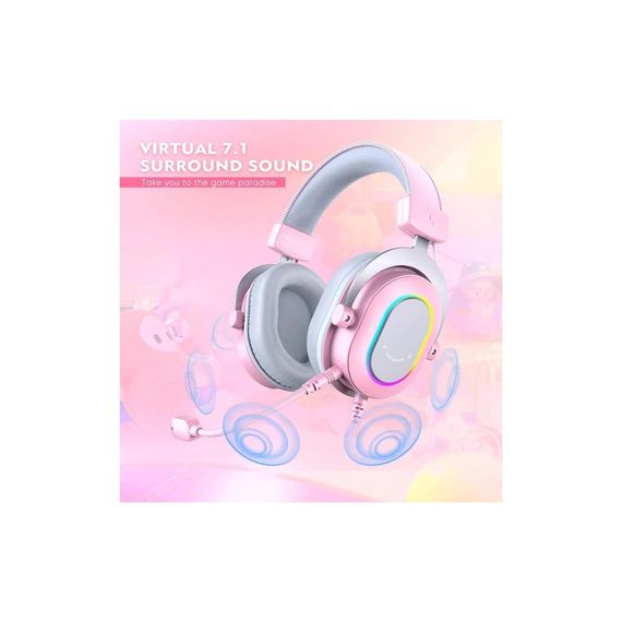 Навушники Fifine H6 RGB 7.1 Pink (H6P) | Зображення 5