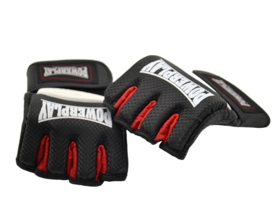 Рукавиці для MMA PowerPlay 3075 Чорні-Білі XL (капа в подарунок) | Зображення 9