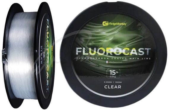 Леска RidgeMonkey FluoroCast Fluoro Coated Main Line 1000m 0.37mm 18lb/8.2kg