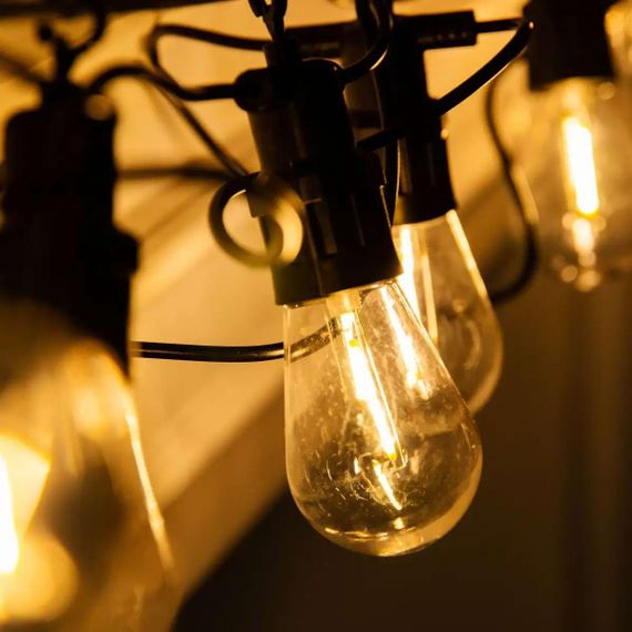 Гирлянда уличная в стиле ретро светодиодная желтая S14 на 10 LED ламп длиной 5 метров S14Y | Зображення 7