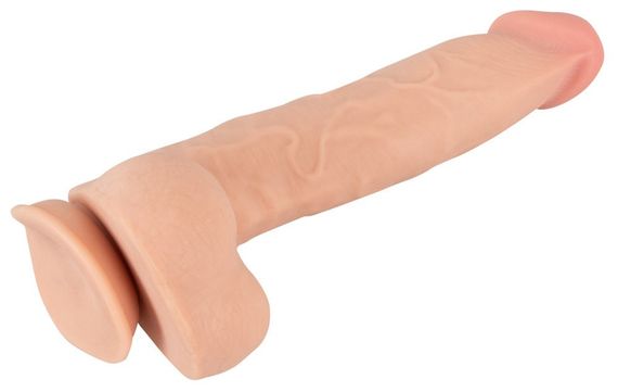 Фалоімітатор - Nature Skin Dildo With Movable Skin, 25 см Sex Aura | Зображення 4